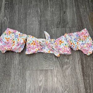 NWOT Floral Swim Top